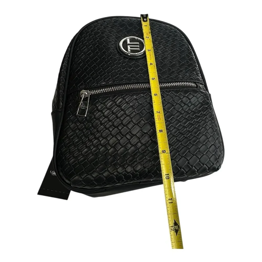 London Fog Bowery Medium Woven Backpack Black